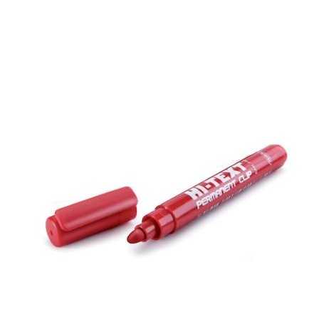 Indelebile punta tonda 4mm - 12 pezzi - ROSSO