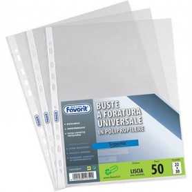 Buste in Plastica Universali FAVORIT - LINEAR Liscia 50pz