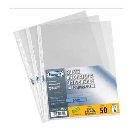 Buste in Plastica Universali FAVORIT - LINEAR Ruvida 50pz