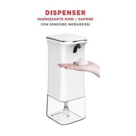 DISPENSER igienizzante mani / sapone 280ml con Sensore PIR 