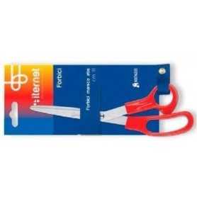 Forbice in acciaio 18 cm con manico in ABS rosso
