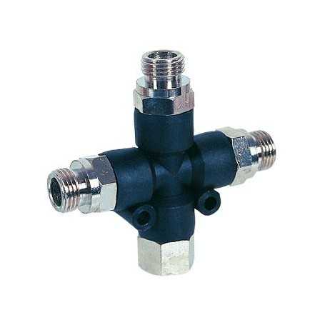 BD-13 Fengda Adattatore a T - 3 Vie - attacco 1/8 
