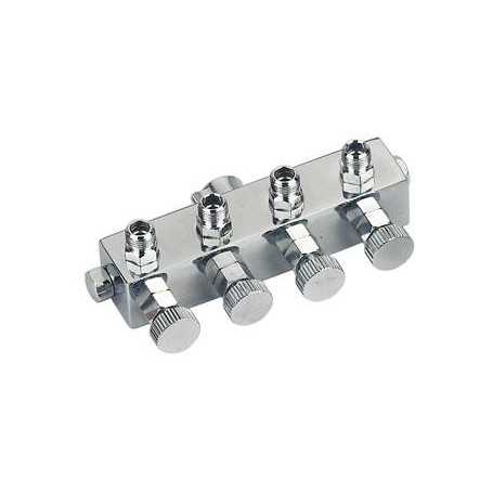 BD-13-4 Adattatore 4 Aerografi con rubinetto filettato 1/8