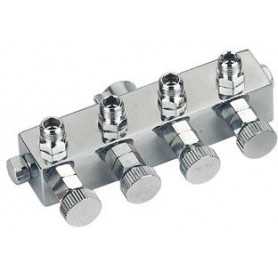 BD13-4 Adattatore 4 Aerografi con rubinetto filettato 1/8