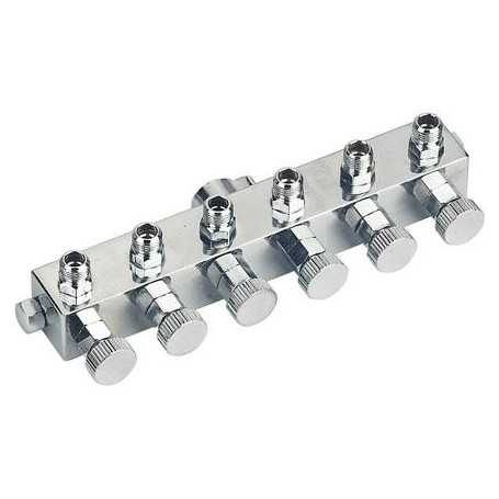 BD-13-6 Adattatore 6 Aerografi con rubinetto filettato 1/8