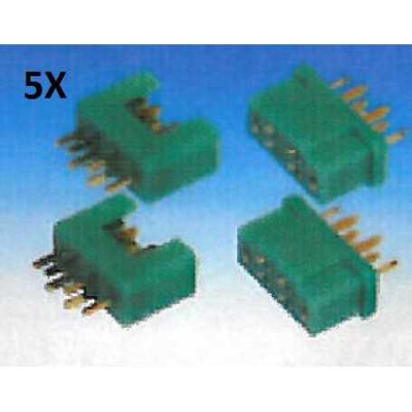 Connettore multipolare MULTIPLEX 5 pezzi maschio e femmina