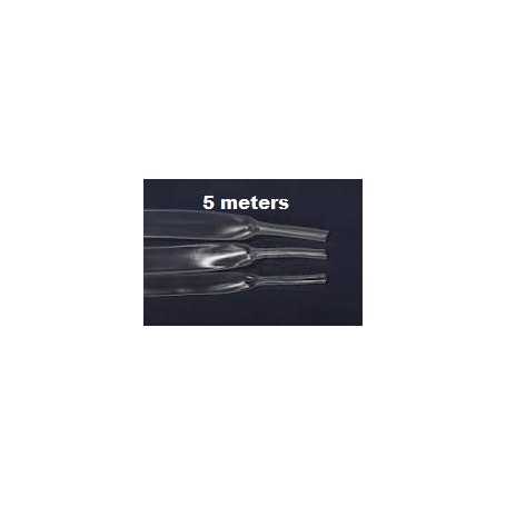 5 Metri termoretraibile trasparente 1.5mm  IN SILICONE
