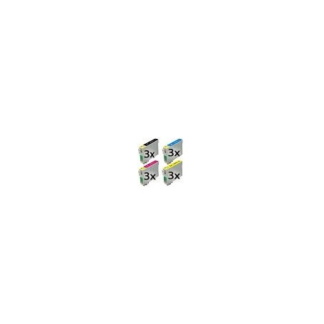 12 Cartucce Compatibili 3x T0321-422-423-424