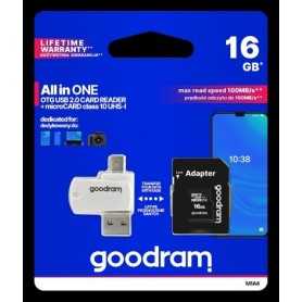 GoodRAM microSD 16GB class 10 + adpter + card reader - blister - M1A4-0160R12