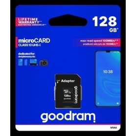 GoodRAM microSD 128GB class 10 UHS I + adapter - retail blister - M1AA-1280R12