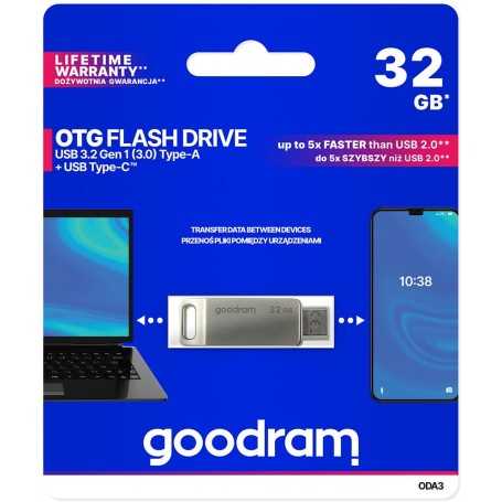 GoodRAM DUALDRIVE OTG 32GB USB 3.2 + type C - ODA3-0320S0R11