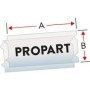 Black on Clear Com BMP21LAB Plus-19.1mmx6.4mM21-750-430-CL