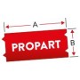 White on Red Com BMP51/53-25.4mmx7.6mMC-1000-595-RD-WT