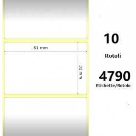 White 51x32mm,4790 Et/Rotolo Z-1000D, 2x1.3x3 Core,circonferenza 182mm