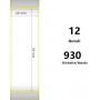 White 25x76mm, 930 Et/Rotolo Z-2000D 1x3x1 Core, 12 Rolls