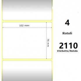 White 102x76mm,2110 Et/Rotolo Z-1000D, 4x3x3 Core ,4 Rolls