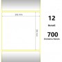White 102x102mm, 700 Et/Rotolo Z-2000D 4x4x1 Core, 12 Rolls