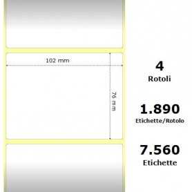 White 102x76mm,1890 Et/Rotolo Z-2000D, 4x3x3 Core,circonferenza 174mm