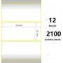 White 70x32mm,2100 Et/Rotolo Z-1000D,2.8x1.3x1Core ,12 Rolls