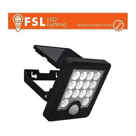 Faro da esterno solare con sensore di movimento 40W (4 led) - Nero 