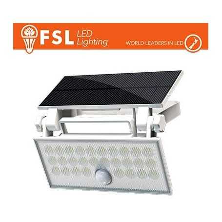 Faro da esterno solare con sensore di movimento 60W (6 led) - Bianco