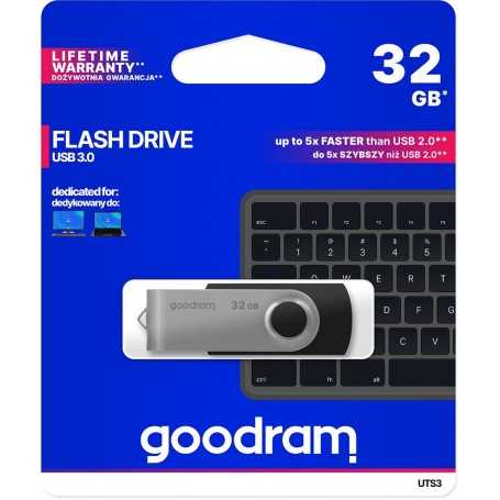 GoodRAM Pendrive 32GB UTS3 BLACK USB 3.2 - retail blister - UTS3-0320K0R11