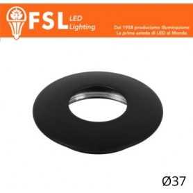 VEGA - Cover Curva per Punto Luce LED  – Ø37 – Nero