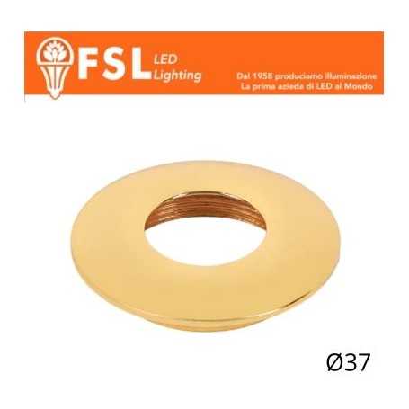 VEGA - Cover Curva per Punto Luce LED – Ø37 – Oro