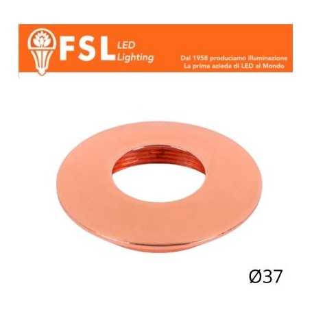 VEGA - Cover Curva per Punto Luce LED  – Ø37 – Oro Rosa