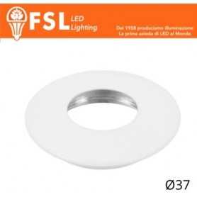VEGA - Cover Curva per Punto Luce LED  – Ø37 – Bianco opaco