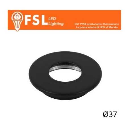 VEGA - Cover Piatta per Punto Luce LED – Ø37 – Nero