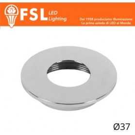 VEGA - Cover Piatta per Punto Luce LED – Ø37 – Cromo