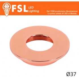 VEGA - Cover Piatta per Punto Luce LED – Ø37 – Oro Rosa