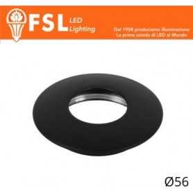 VEGA - Cover Curva per Punto Luce LED – Ø56 – Nero