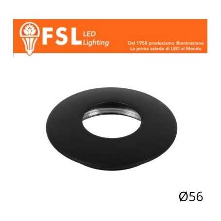 VEGA - Cover Curva per Punto Luce LED – Ø56 – Nero