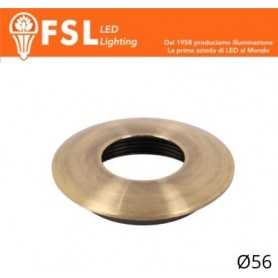 VEGA - Cover Curva per Punto Luce LED – Ø56 – Bronzo