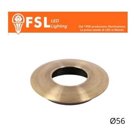 VEGA - Cover Curva per Punto Luce LED – Ø56 – Bronzo