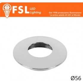 VEGA - Cover Curva per Punto Luce LED – Ø56 – Cromo