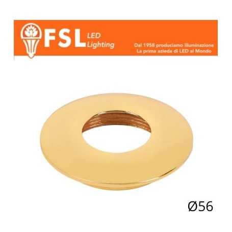 VEGA - Cover Curva per Punto Luce LED – Ø56 – Oro