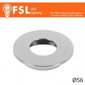 VEGA - Cover Piatta per Punto Luce LED – Ø56 – Cromo
