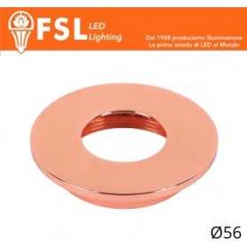 VEGA - Cover Piatta per Punto Luce LED – Ø56 – Oro Rosa