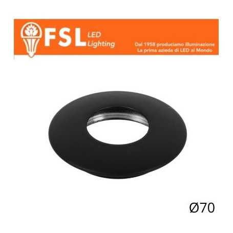 VEGA - Cover Curva per Punto Luce LED – Ø70 – Nero