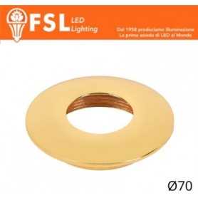VEGA - Cover Curva per Punto Luce LED – Ø70 – Oro