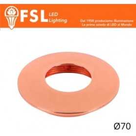 VEGA - Cover Curva per Punto Luce LED – Ø70 – Oro Rosa