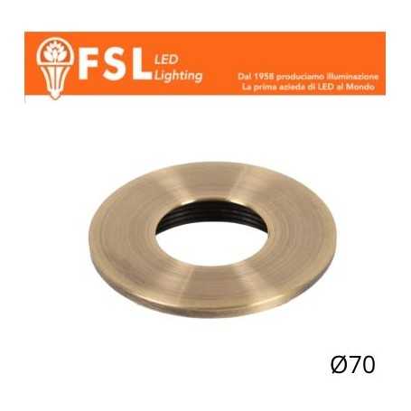 VEGA - Cover Piatta per Punto Luce LED – Ø70 – Bronzo