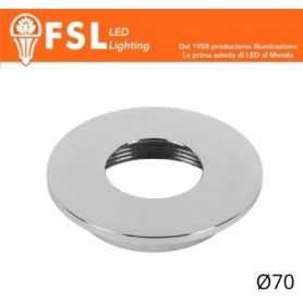 VEGA - Cover Piatta per Punto Luce LED – Ø70 – Cromo