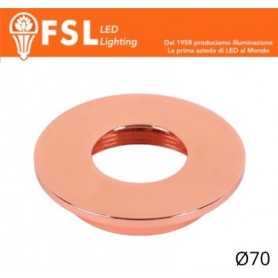 VEGA - Cover Piatta per Punto Luce LED – Ø70 – Oro Rosa