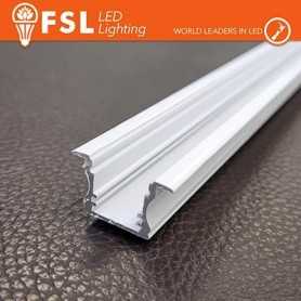 BARRA  ALLUMINIO 6063 - Incasso- 2m BIANCA 2000*25(17.3(12.3))*15.42
