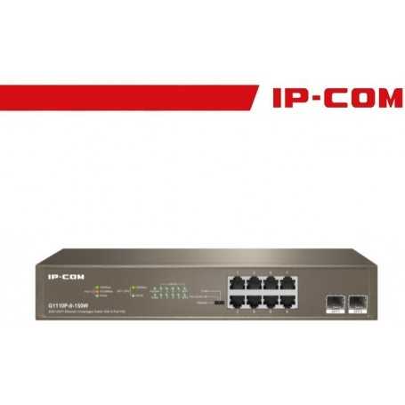 IP-COM Switch Unmanaged 8GE + 2SFP 8 porte PoE 150W - G1110P-8-150W EOL
