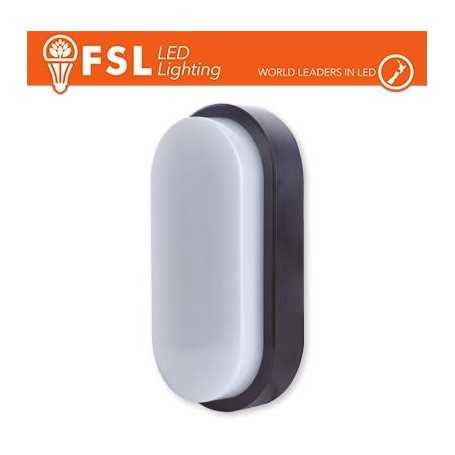 Plafoniera LED OVALE NERA 15W 3000K 55*100*200 IP54 